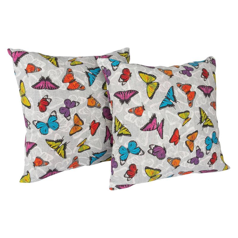 MASEL - Set 2 cojines lona española mimi  gris 50x50