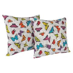 MASEL - Set 2 cojines lona española mimi gris 50x50