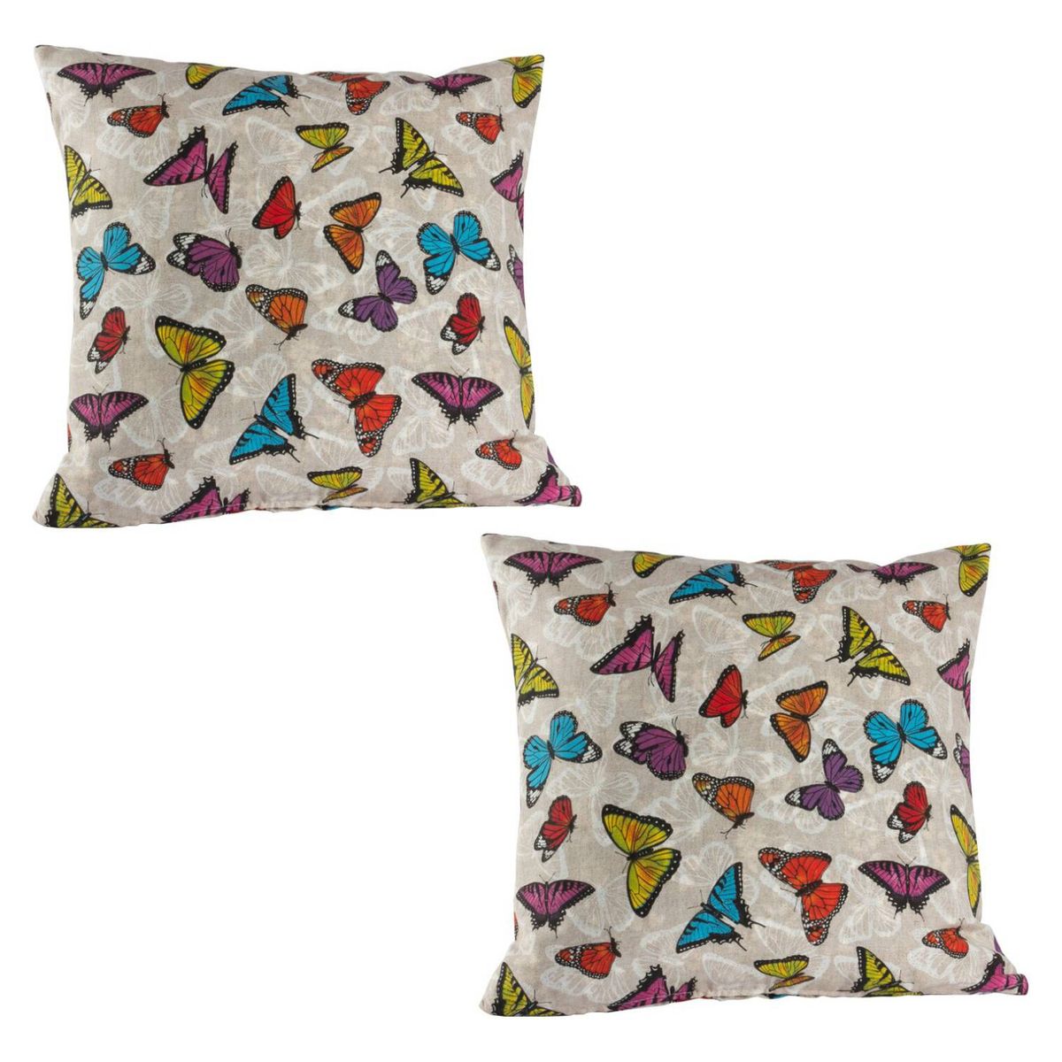 MASEL - Set 2 cojines lona española mimi beige 50x50