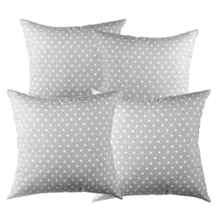 MASEL - Set 4 cojines lona mini estrellitas 50x50