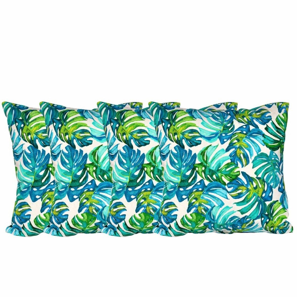 MASEL - Set 4 cojines lona española maldivas 50x50 turques