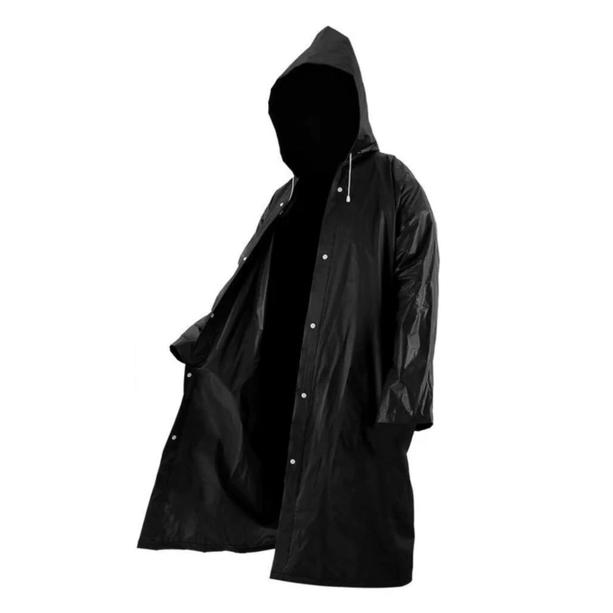 GENERICO - Poncho Impermeable Con Gorro Para Lluvia Negro