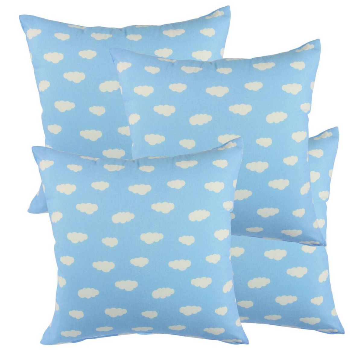 MASEL - Set 4 cojines lona nube  50 x 50