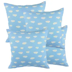MASEL - Set 4 cojines lona nube 50 x 50