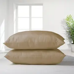 MASEL - Set 2 almohadas 50x70 premium eco colores beige