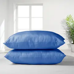MASEL - Set 2 almohadas premium eco colores Azul 50x70