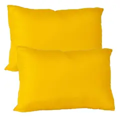 MASEL - Set 2 almohadas premium eco colores amarillo 50x70