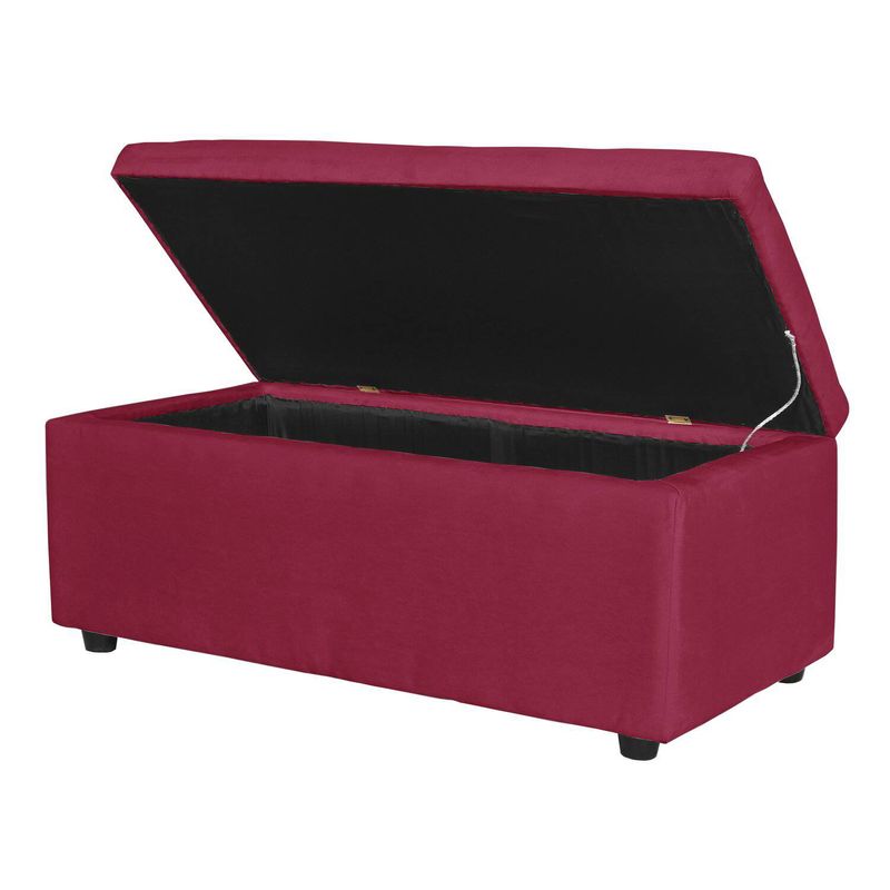 MASEL - Banqueta baul felpa 100 x 50 x 45