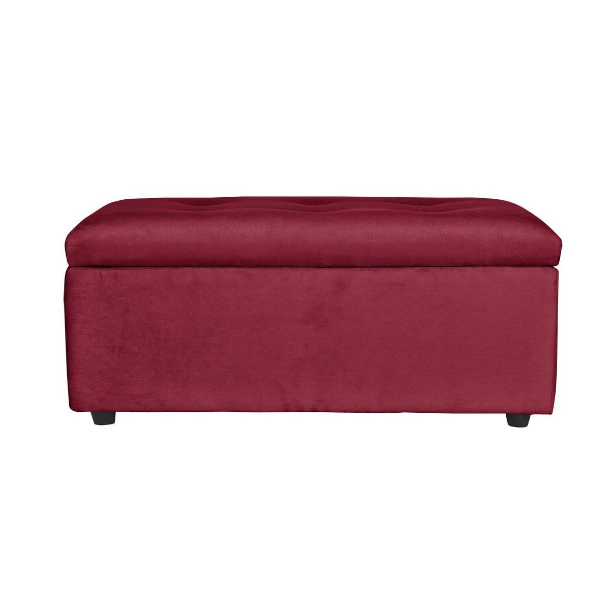 MASEL - Banqueta baul felpa 100 x 50 x 45
