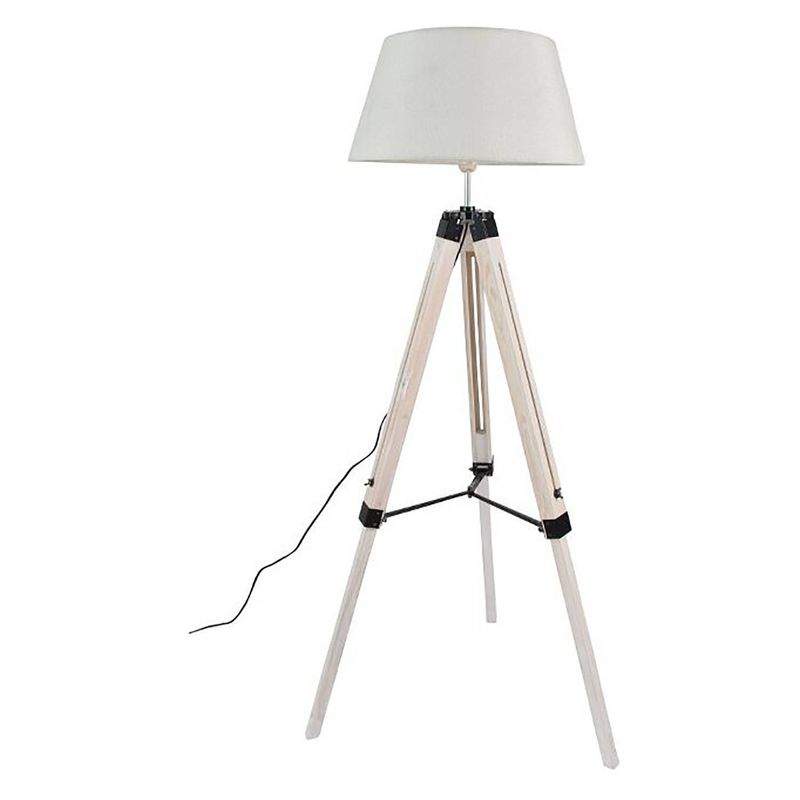 TEMPORA - Lámpara de pie madera blanca