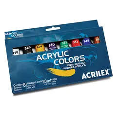 GENERICO - SET ACRYLIC COLORS 8 COLORES 20 ML