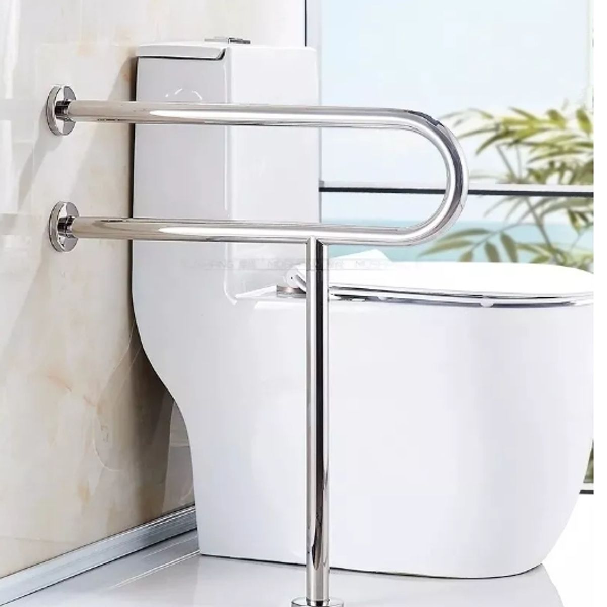 GENERICO - Barra De Muro y Piso Para Discapacitados Acero Inoxidable