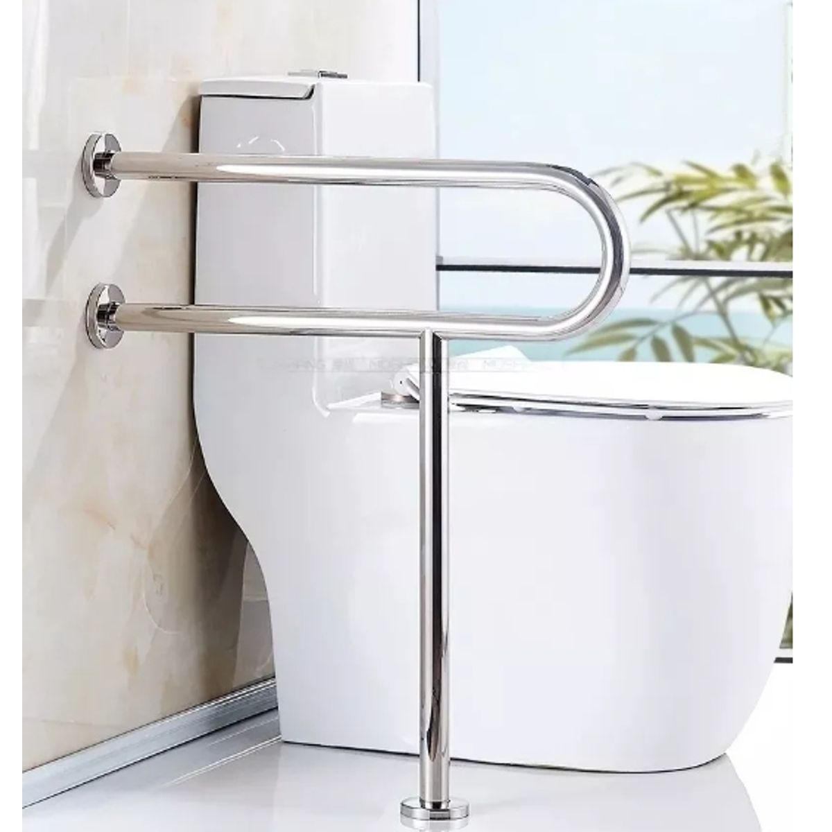 GENERICO - Barra De Muro y Piso Para Discapacitados Acero Inoxidable