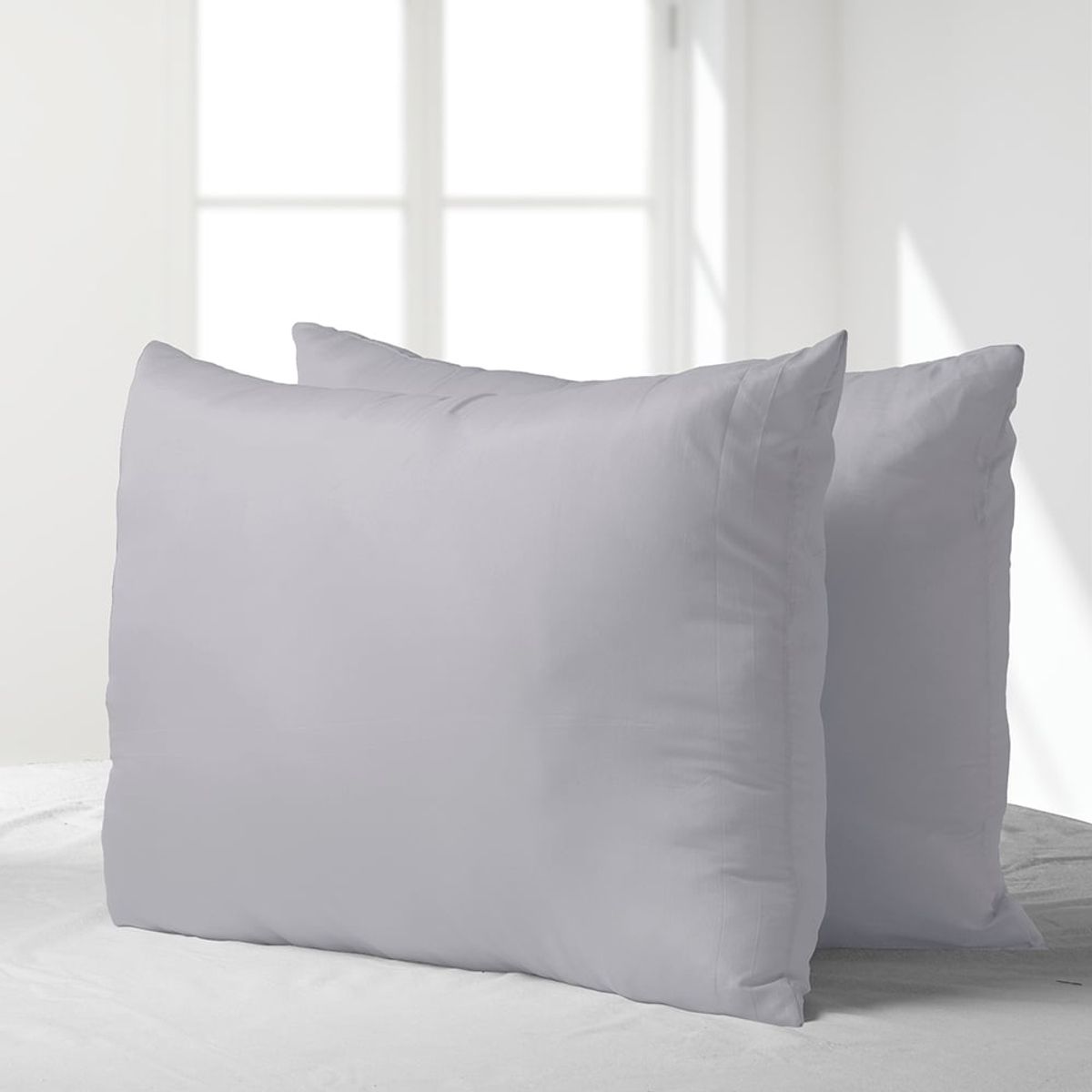 MASEL - Set 2 almohadas 50x70 premium eco colores  Gris