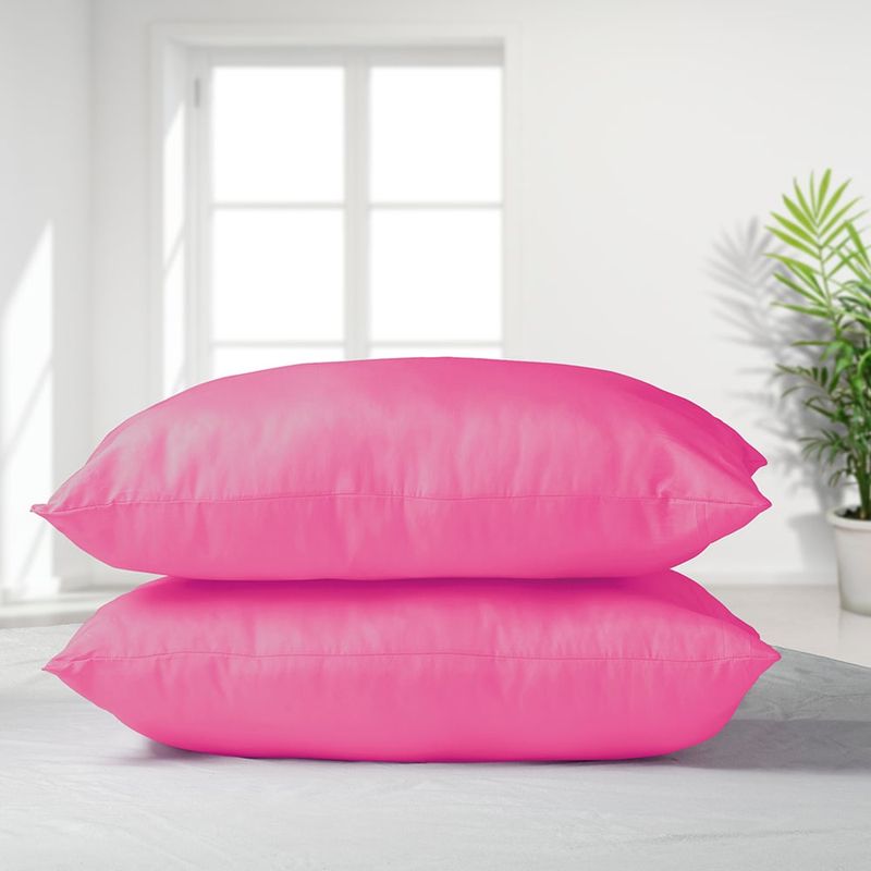 MASEL - Set 2 almohadas premium eco colores Rosado   50x70