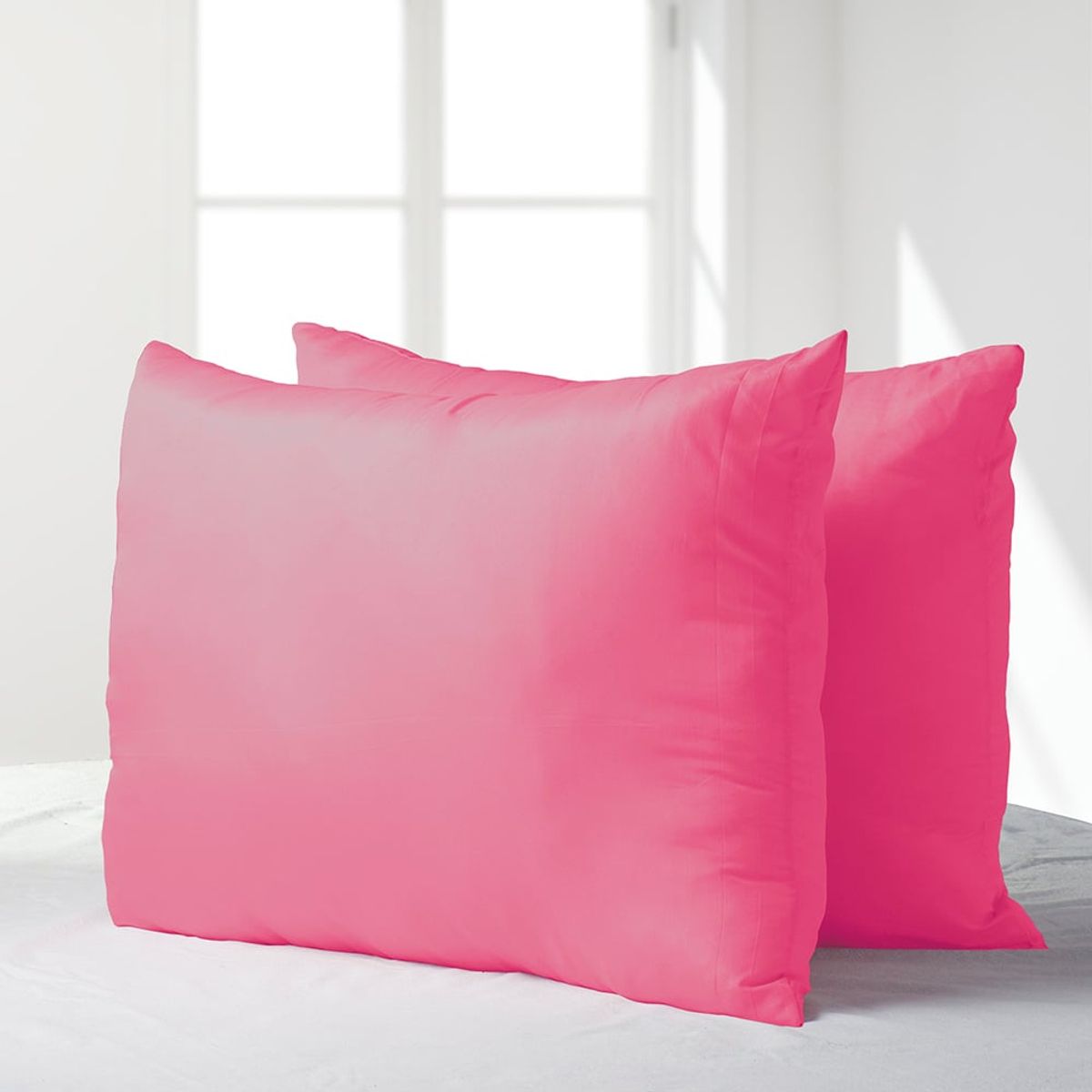 MASEL - Set 2 almohadas premium eco colores Rosado   50x70