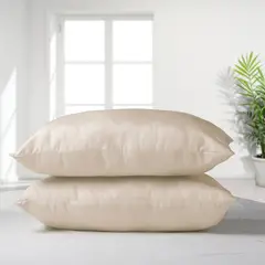 MASEL - Set 2 almohadas 50x70 premium eco colores crudo