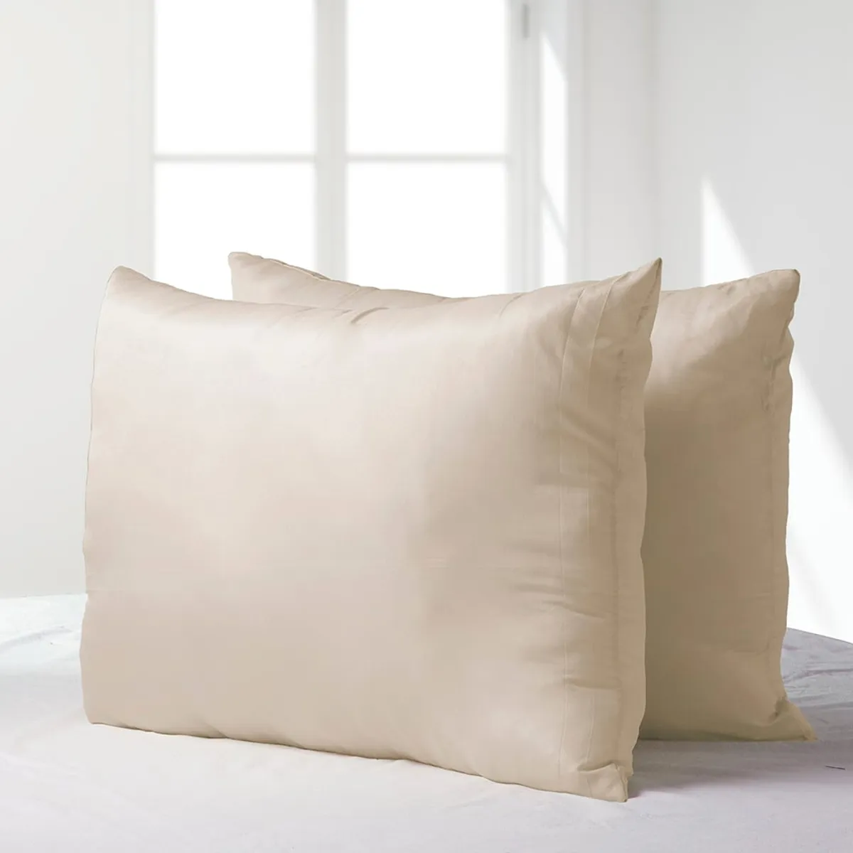 MASEL - Set 2 almohadas  50x70 premium eco colores crudo