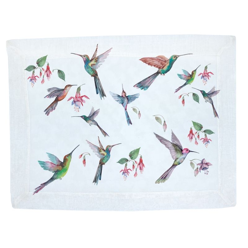 TUYO PRINT - Set Individuales Velo Organza - Picaflor