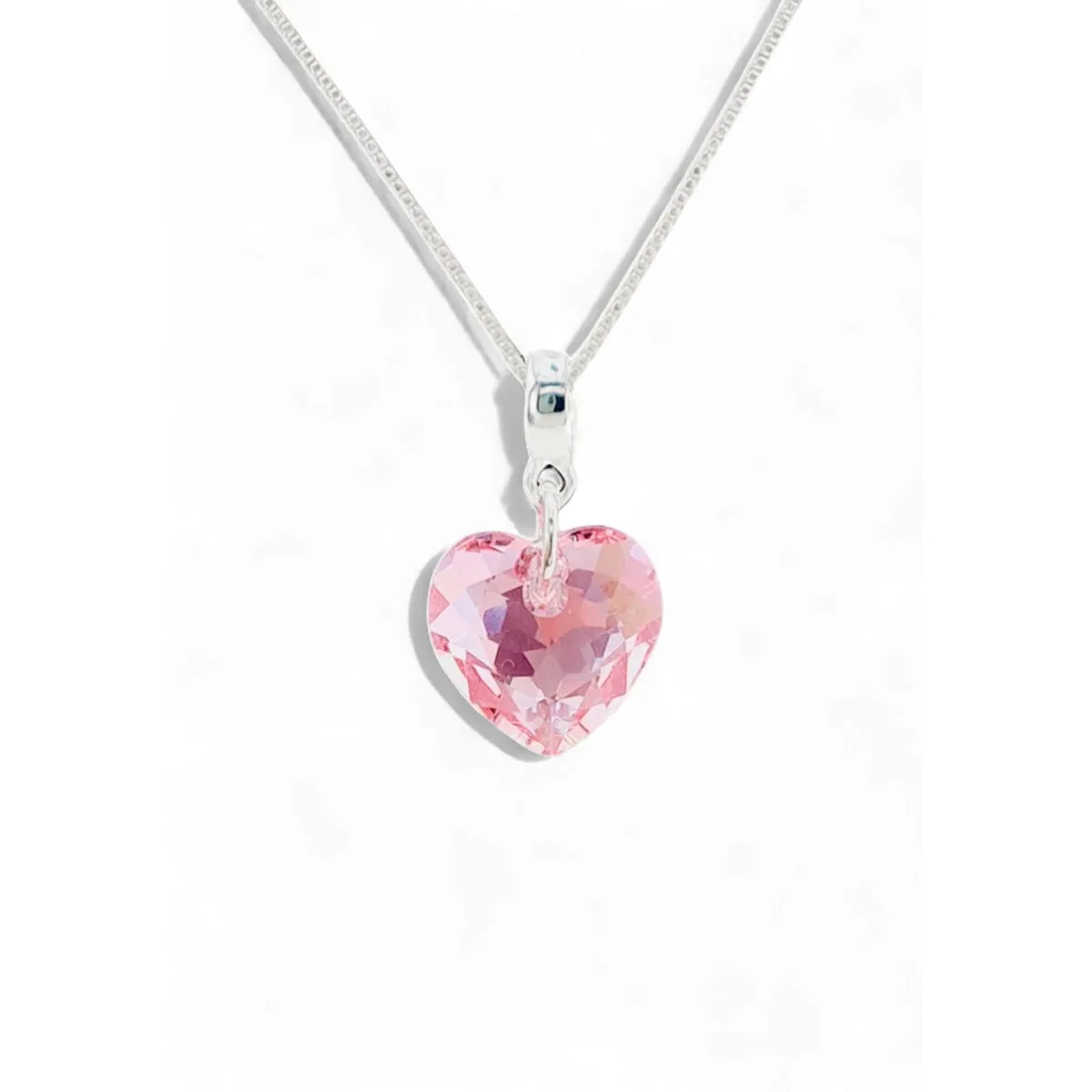 JOYAS MONTERO - Collar Amor Baño Oro Blanco reado con cristales de Swarovski® Rose