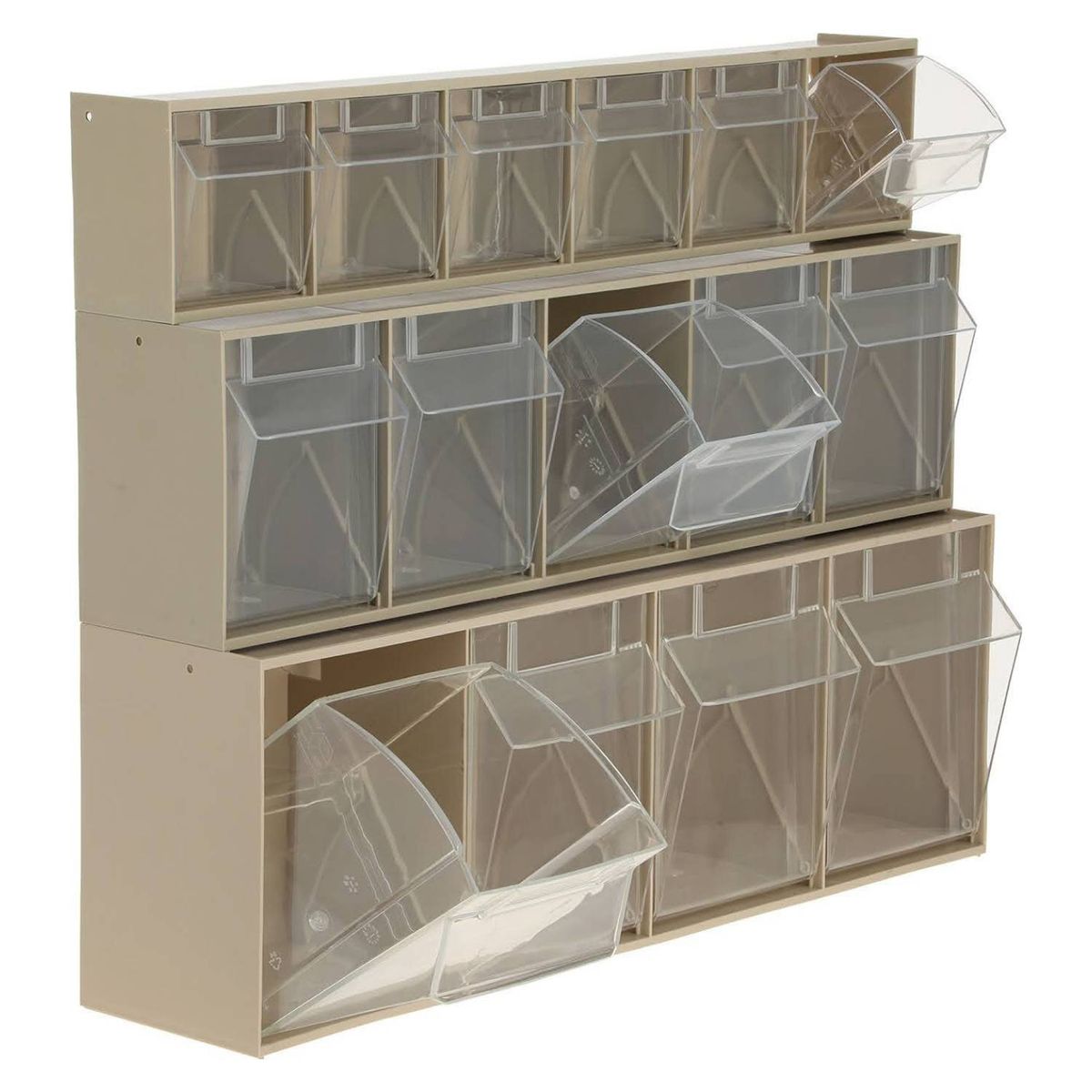 AUTORODEC - Set 3 organizadores cajas transparentes 60x17x43cm