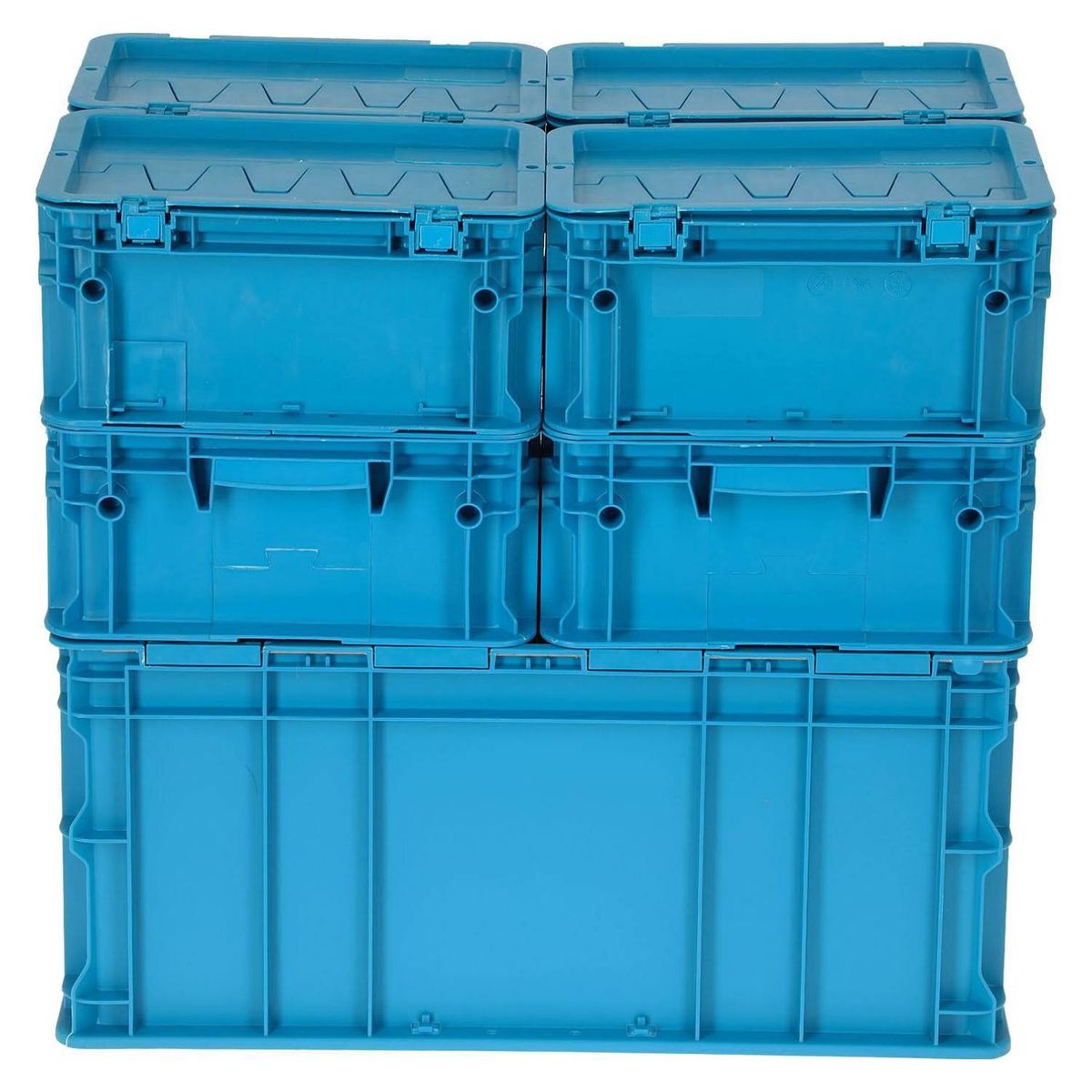 AUTORODEC - Pack de 7 cajas modulares azules 60x40x60 cm
