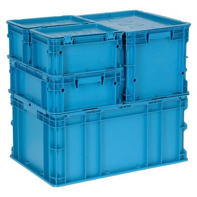 Imagen 2 del producto Pack de 5 cajas modulares azules de 60 x 40 x 60cm
