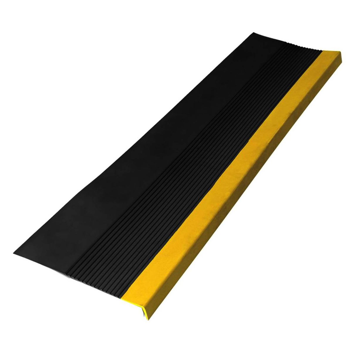 LORENZINI - Grada de Caucho Estriada Negro/Amarillo - 121 cm