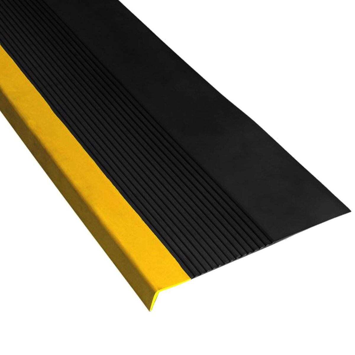 LORENZINI - Grada de Caucho Estriada Negro/Amarillo - 121 cm