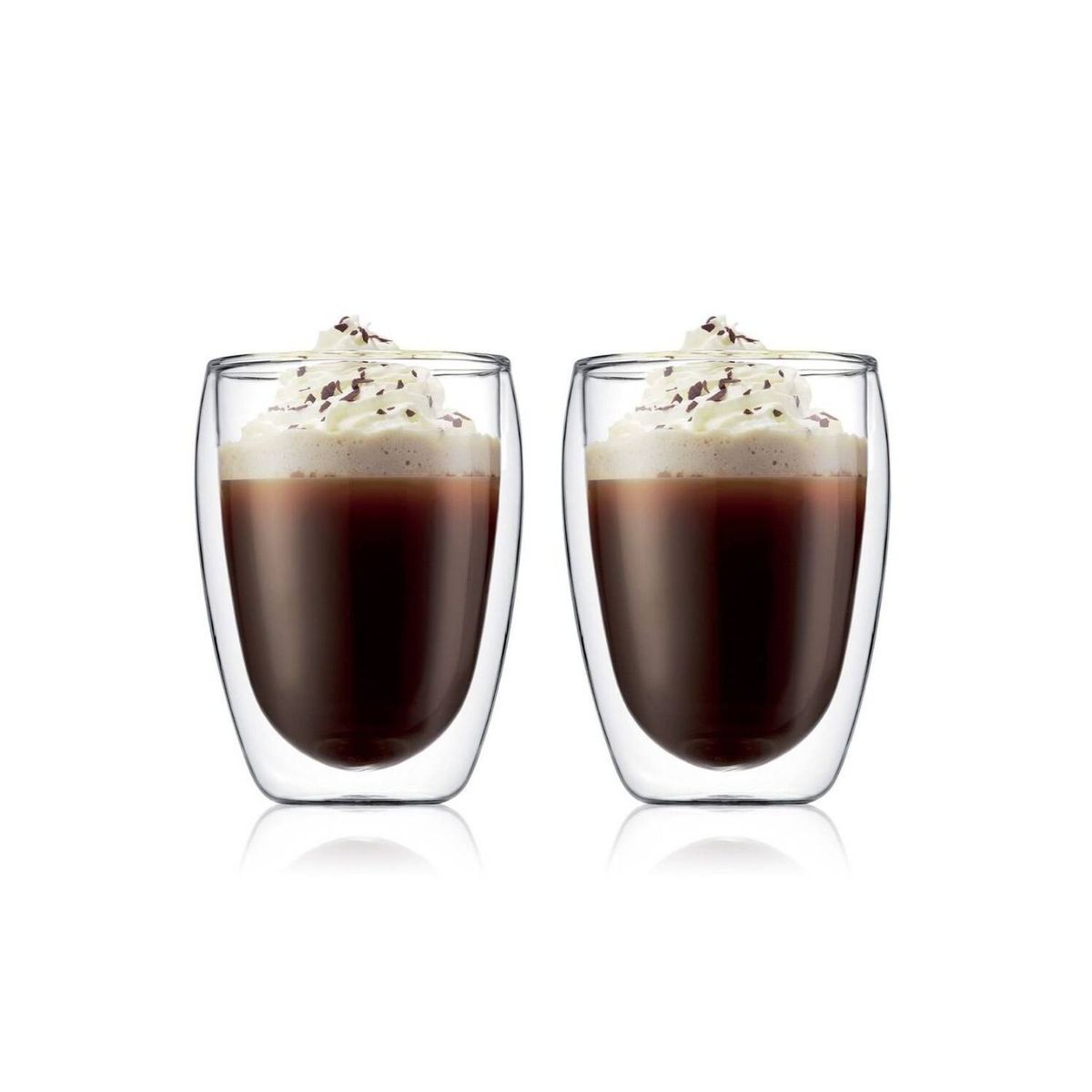 BODUM - Set de 2 vasos Bodum Pavina 0,35 L – Doble pared aislamiento térmico