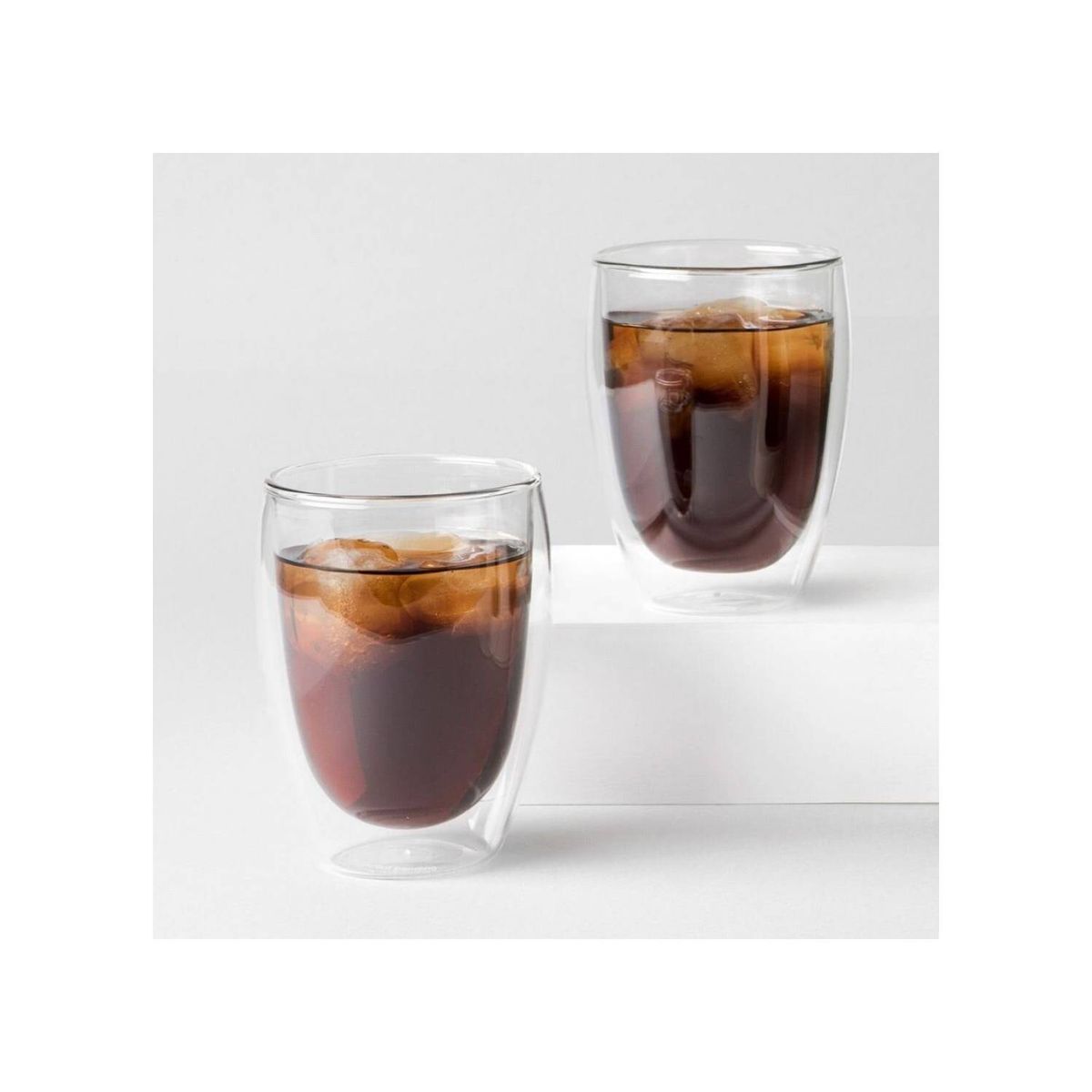 BODUM - Set de 2 vasos Bodum Pavina 0,35 L – Doble pared aislamiento térmico