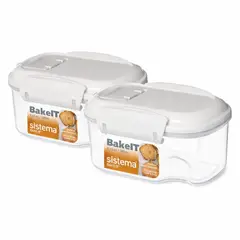 SISTEMA - Set de 2 Contenedores Hermeticos con Tapa Dispensadora de 285 ml.- Fabricado en Nueva Zelandia