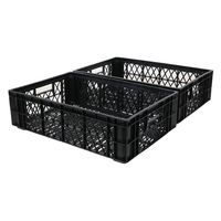 Pack de 2 cajas polleras de 60x40x17 cm gris