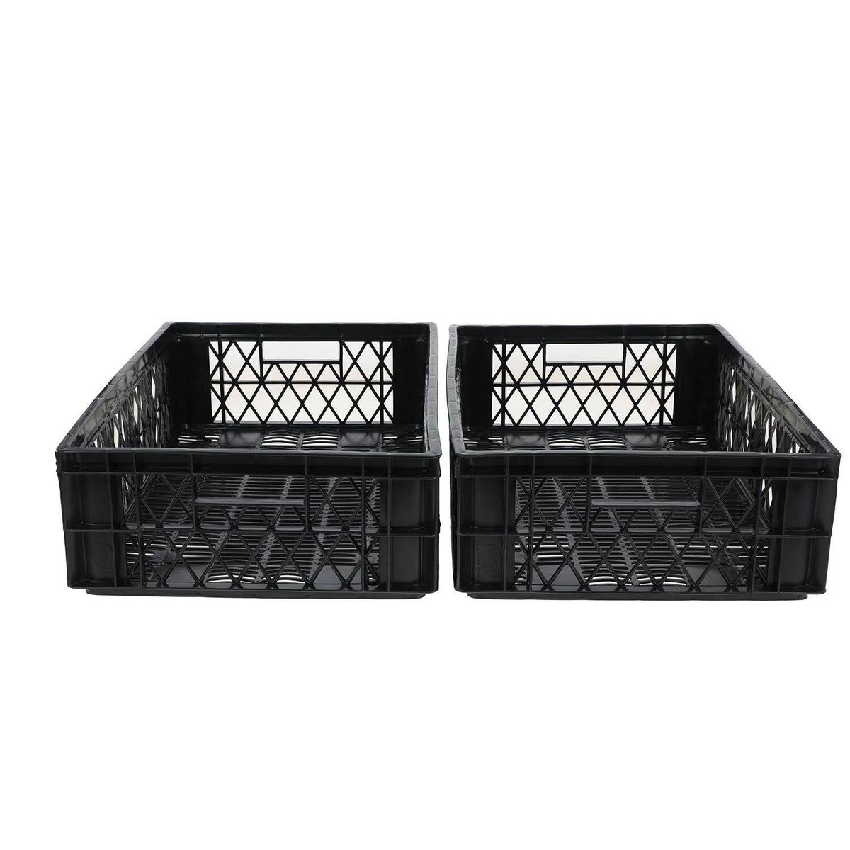 WENCO - Pack de 2 cajas polleras de 60x40x17 cm gris
