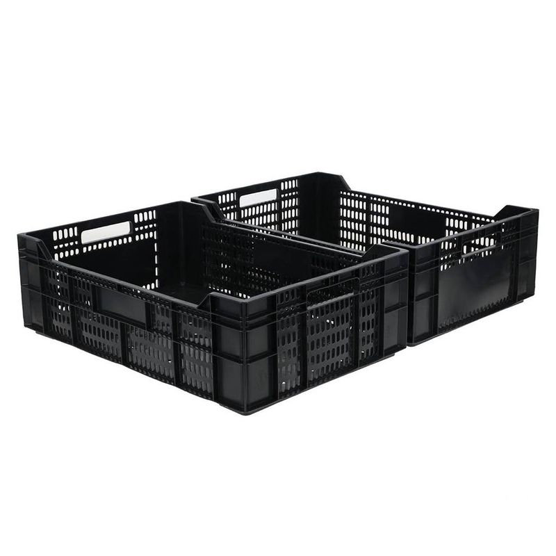 WENCO - Pack de 2 cajas cosecheras de 60x40x19 cm gris