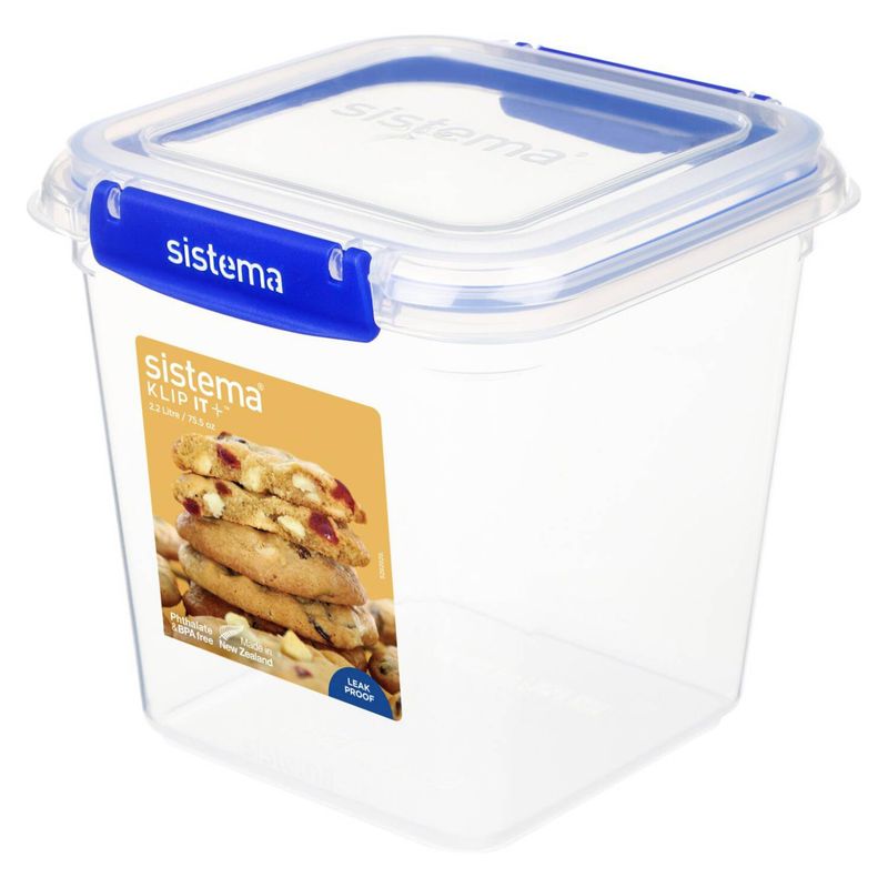 SISTEMA - Contenedor cuadrado klip it plus 2.2 lts sistema
