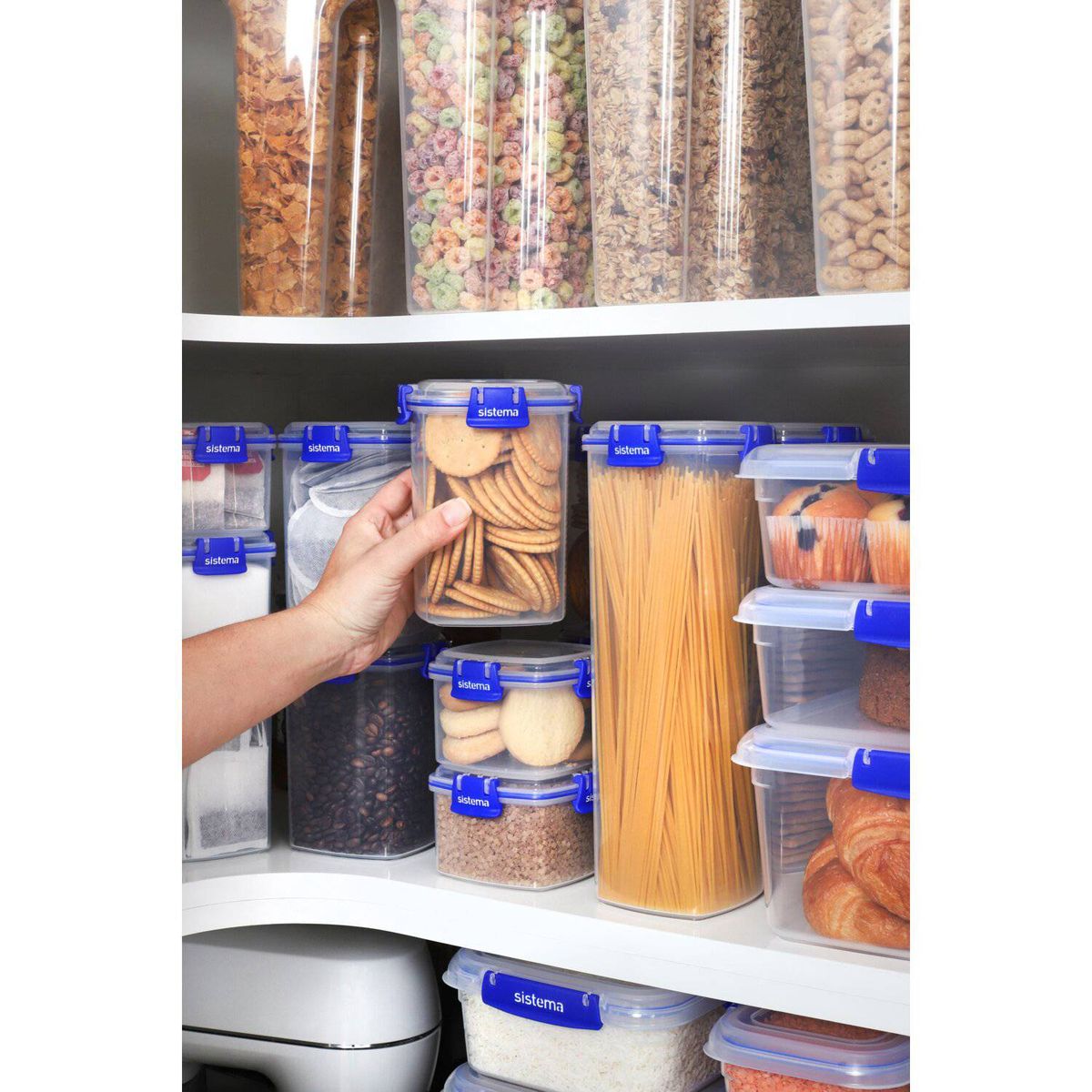 SISTEMA - Contenedor Para Galletas Sistema 881332 - Capacidad 900 ml.- Fabricado en Nueva Zelandia