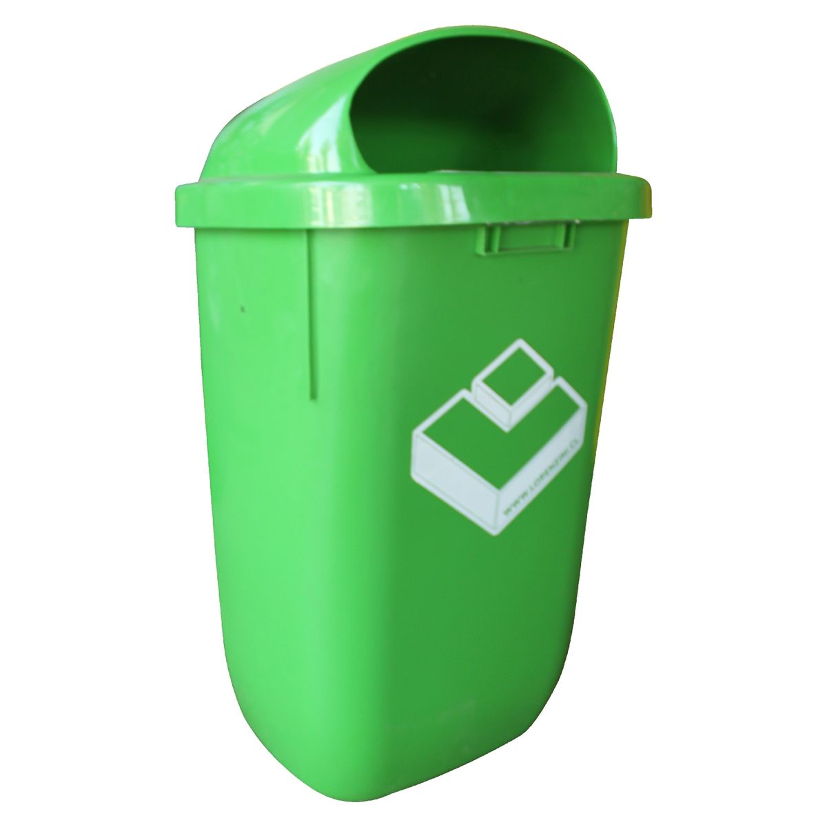 LORENZINI - Contenedor Basurero 50lt muro Verde