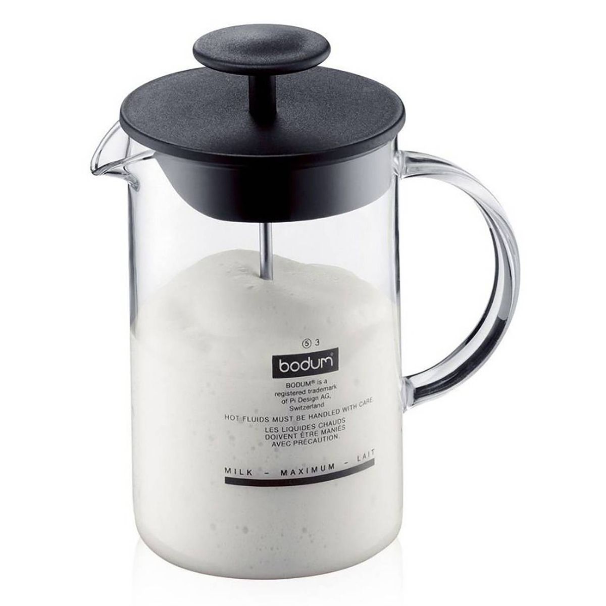 BODUM - Espumador Manual de Leche Bodum Latteo  – Vidrio Borosilicato 250 ml