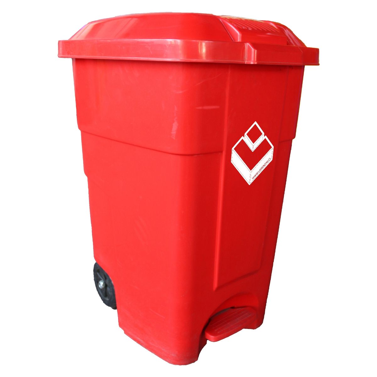 LORENZINI - Contenedor Basurero 50lt Rojo Cpedal