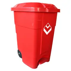 LORENZINI - Contenedor Basurero 50lt Rojo Cpedal