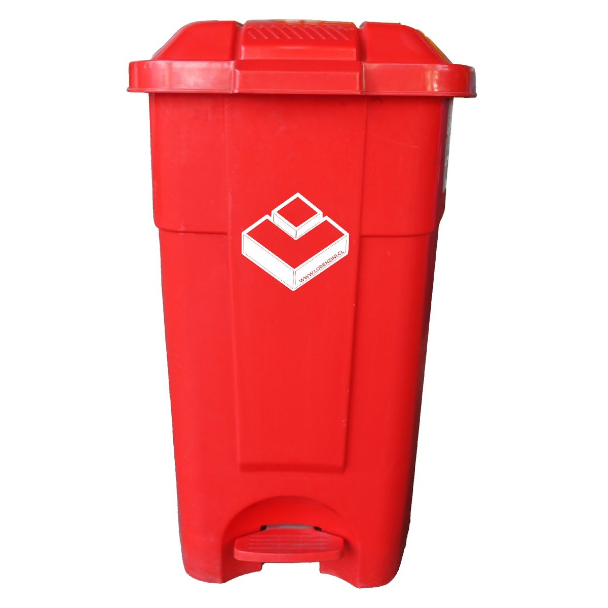 LORENZINI - Contenedor Basurero 50lt Rojo Cpedal