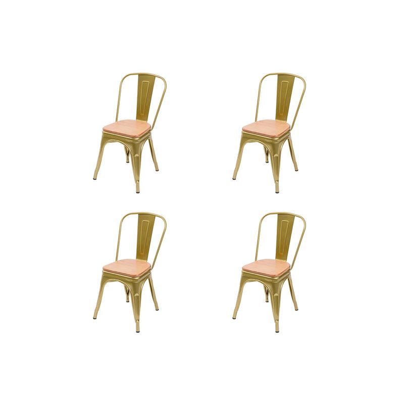 DE PIES A CABEZA - Pack4 Sillas Tolix Mad/Gold DE PIES A CABEZA