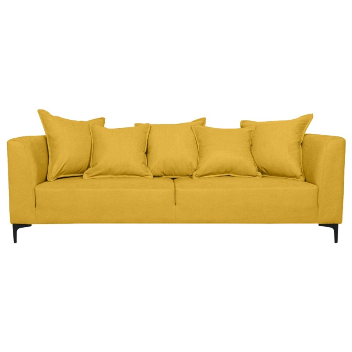 SOFAS HOME - SOFA CORDELIA CHENILLE TIPO LINO AMBARINO 2 CUERPOS