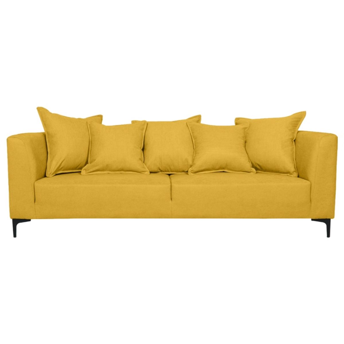 SOFAS HOME - SOFA CORDELIA FELPA AMBARINO 2 CUERPOS