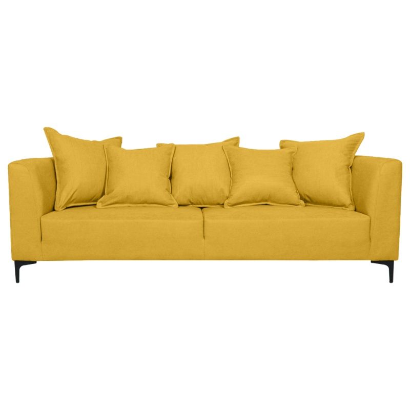 SOFAS HOME - SOFA CORDELIA FELPA AMBARINO 2 CUERPOS