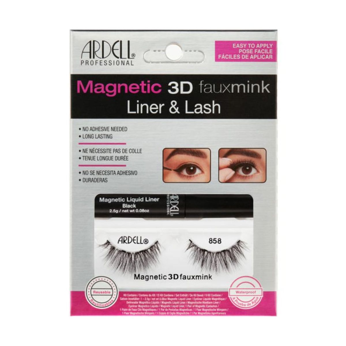 ARDELL - Kit Pestañas Magnéticas Y Delineador Ardell Faux Mink 858