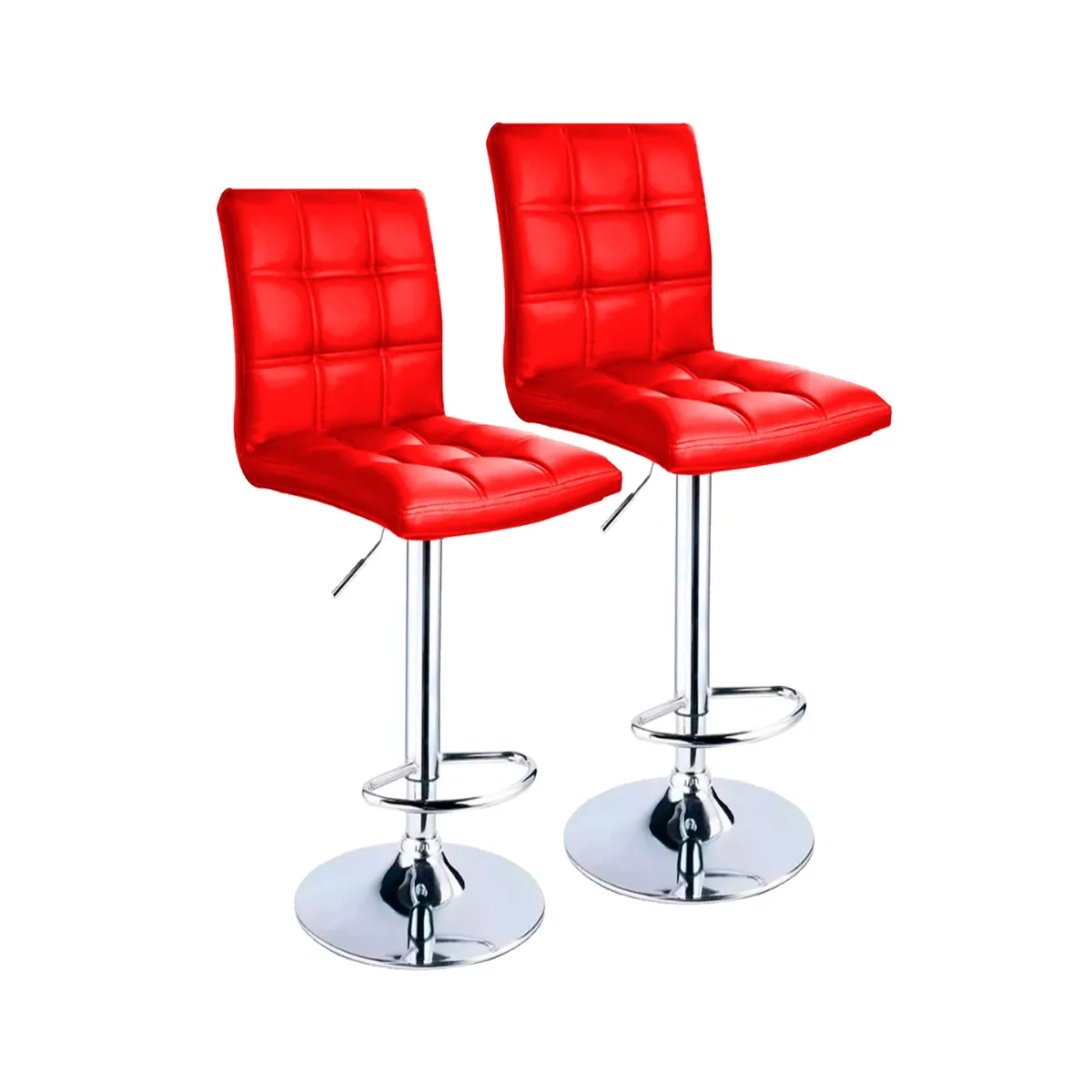 LUMAX - Pack 2 Piso Bar Sillon Taburete Odo Rojo Muebles MeTinca
