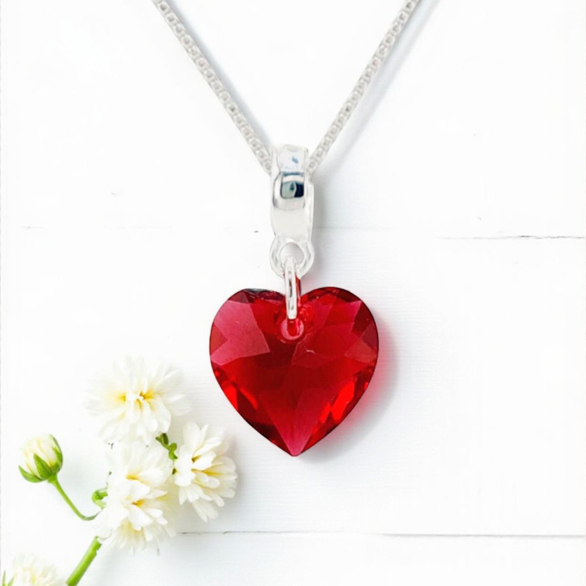 JOYAS MONTERO - Collar Amor Baño Oro Blanco creado con cristales de Swarovski® Siam