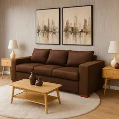 DKORA - Sofá 3 cuerpos Connor Brown